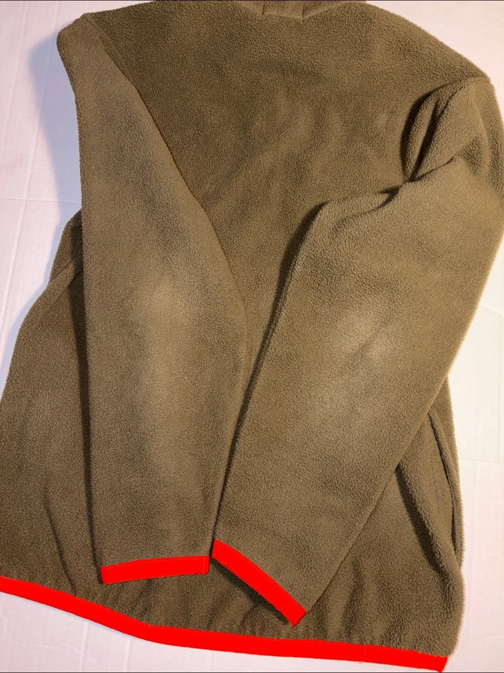 Polo Ralph Lauren Olive Green/Orange 1/4 Zip Fleece Men’s XL
